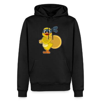 Ente Bandit Geldsack - Männer Premium Bio Hoodie - Schwarz - Vorne - Nico (187cm)