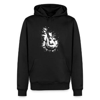 Ukulele Graffiti - Männer Premium Bio Hoodie - Schwarz - Vorne - Nico (187cm)