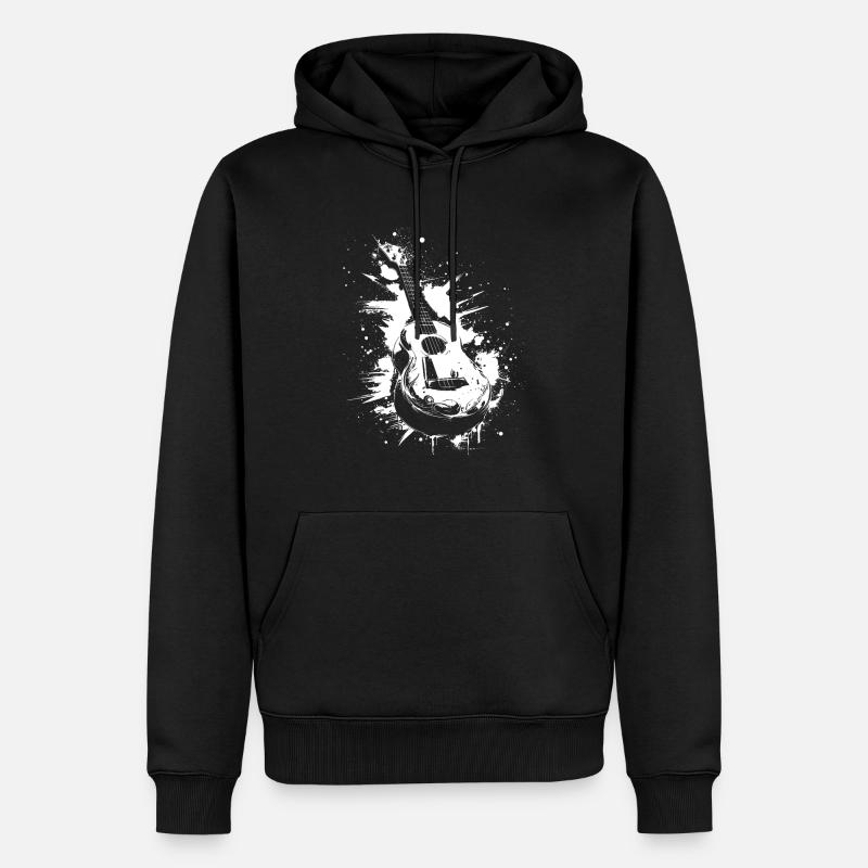 Ukulele Graffiti - Männer Premium Bio Hoodie - Schwarz