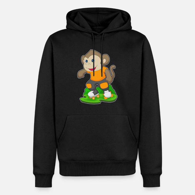 Monkey Rollers Rollers Rollers - Sweat à capuche Premium bio Homme - noir