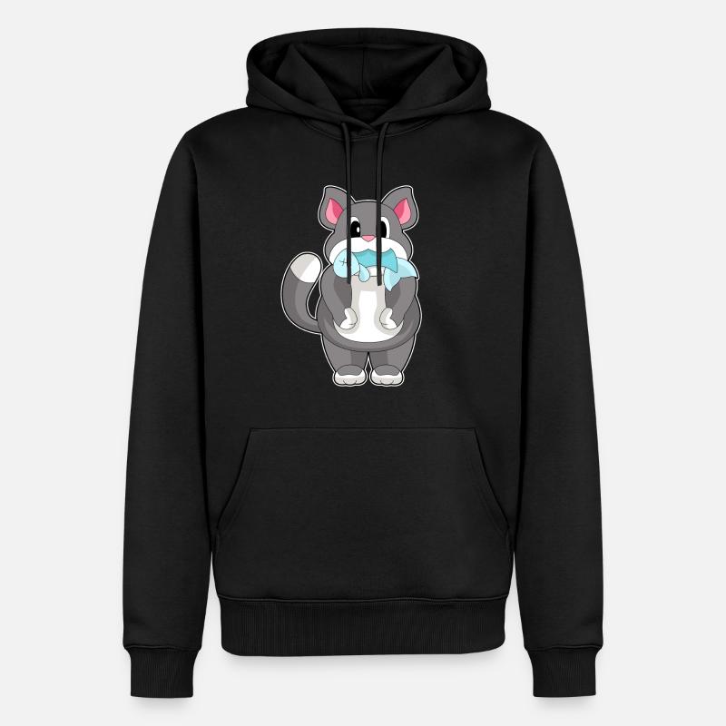Poisson-chat - Sweat à capuche Premium bio Homme - noir