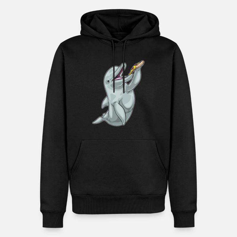 Pizza Dauphin - Sweat à capuche Premium bio Homme - noir