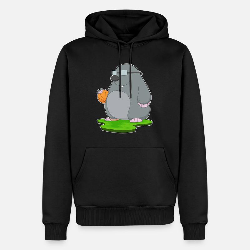 Taupe Basketteur Basketteur - Sweat à capuche Premium bio Homme - noir