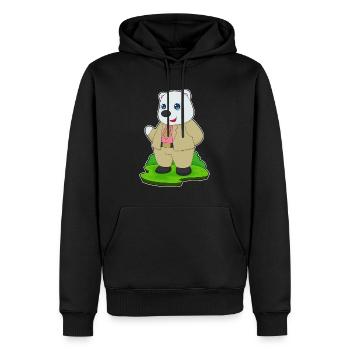 Costume de mariage Polar Bear Groom - Sweat à capuche Premium bio Homme - noir - Devant - Nico (187cm)