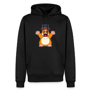 Hamster Bräutigam Zylinder Hochzeit - Männer Premium Bio Hoodie - Schwarz - Vorne - Nico (187cm)