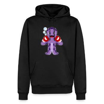 Krake Boxer Boxhandschuhe Boxen - Männer Premium Bio Hoodie - Schwarz - Vorne - Nico (187cm)