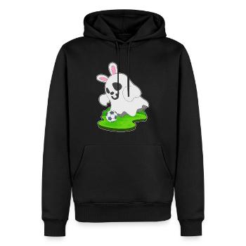 Geist Halloween Fußball - Männer Premium Bio Hoodie - Schwarz - Vorne - Nico (187cm)