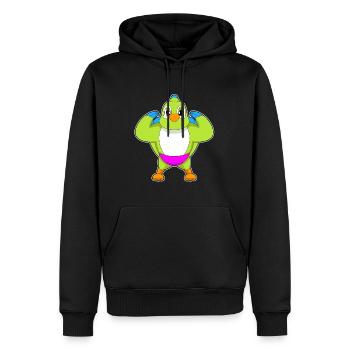 Parrot Bodybuilder Bodybuilding Sport - Sweat à capuche Premium bio Homme - noir - Devant - Nico (187cm)