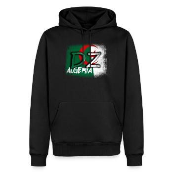 DZ Algérien Algérie Grand Les Algériens - Sweat à capuche Premium bio Homme - noir - Devant - Nico (187cm)