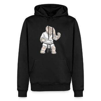 Elefant Karate Kampfsport - Männer Premium Bio Hoodie - Schwarz - Vorne - Nico (187cm)