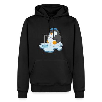 Canne à pêche Penguin Angler Canne à pêche - Sweat à capuche Premium bio Homme - noir - Devant - Nico (187cm)