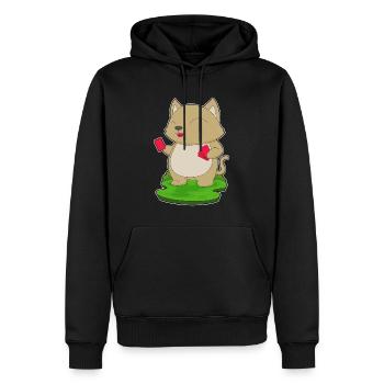Katze Poker Pokerkarten - Männer Premium Bio Hoodie - Schwarz - Vorne - Nico (187cm)