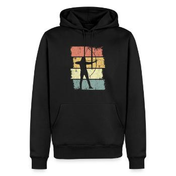 Bogenschütze Skizze - Männer Premium Bio Hoodie - Schwarz - Vorne - Nico (187cm)