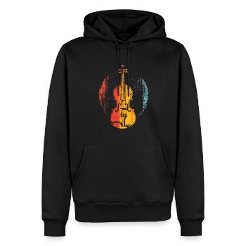 Geige Comic-Stil - Männer Premium Bio Hoodie - Schwarz - Vorne - Nico (187cm)