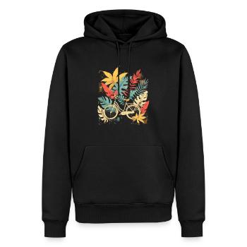 Fahrrad Cartoon Look - Männer Premium Bio Hoodie - Schwarz - Vorne - Nico (187cm)
