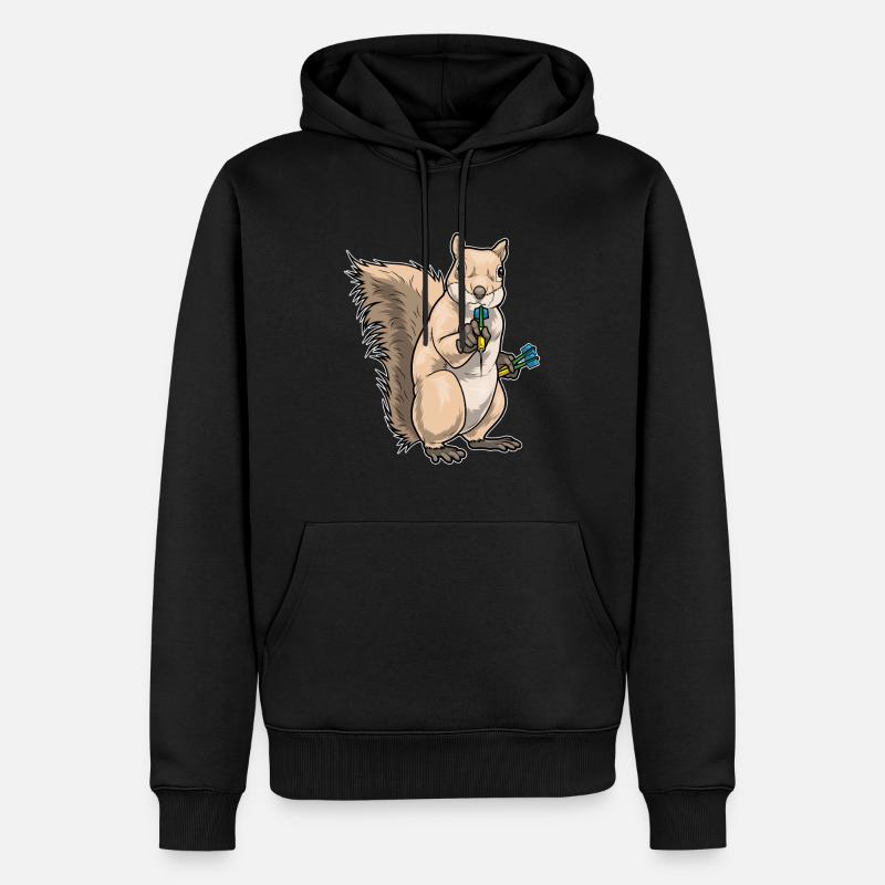 Fléchette écureuil Fléchette - Sweat à capuche Premium bio Homme - noir