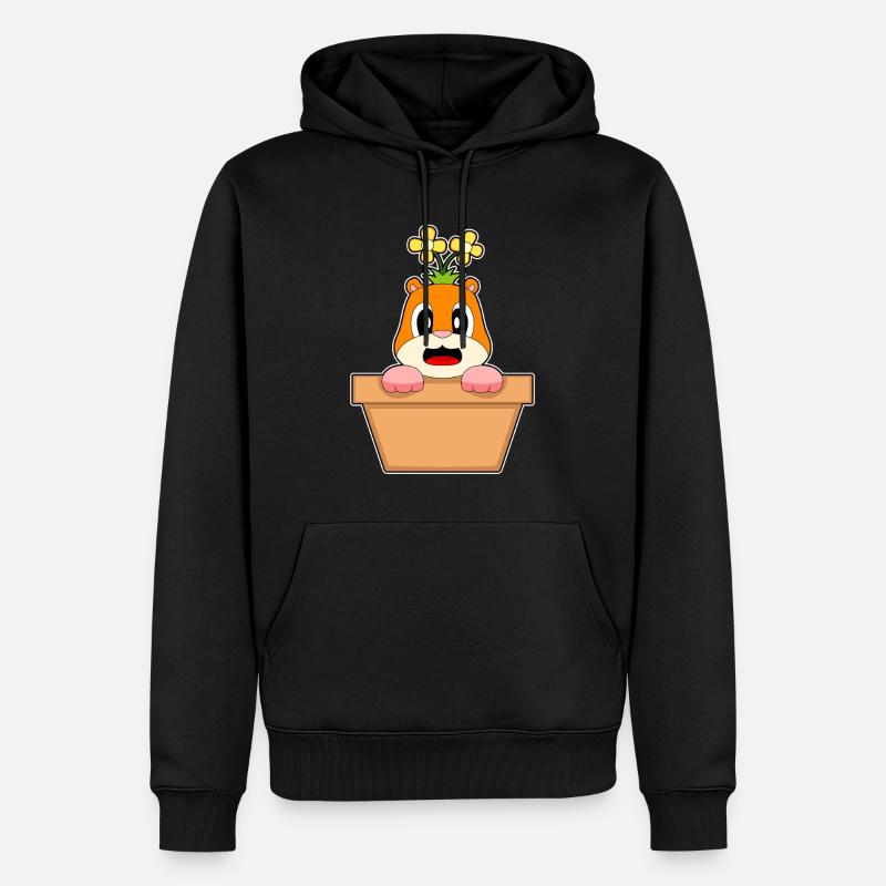 Fleur de hamster - Sweat à capuche Premium bio Homme - noir