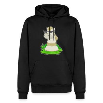 Schachfigur Springer Schach - Männer Premium Bio Hoodie - Schwarz - Vorne - Nico (187cm)
