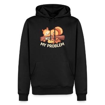 Nut My Problem Morning Grouch Squirrel Gift - Men’s Premium Organic Hoodie - black - Front - Nico (187cm)