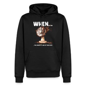 Funny Disaster Office Meme Colleagues Murphy's Law - Men’s Premium Organic Hoodie - black - Front - Nico (187cm)