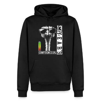 Vogel Strauß Sonnenbrille 13 Jahre Geburtstag - Männer Premium Bio Hoodie - Schwarz - Vorne - Nico (187cm)