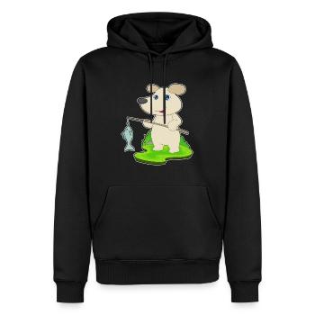 Pêche au poisson Dog Angler - Sweat à capuche Premium bio Homme - noir - Devant - Nico (187cm)