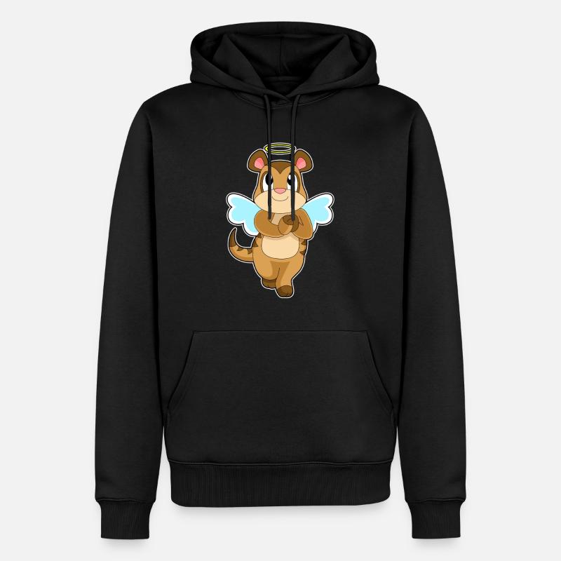 Ailes d’ange suricate - Sweat à capuche Premium bio Homme - noir
