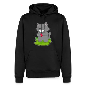 Katze Poker Pokerkarten - Männer Premium Bio Hoodie - Schwarz - Vorne - Nico (187cm)
