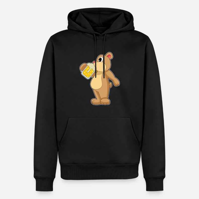 Bière Bär - Sweat à capuche Premium bio Homme - noir