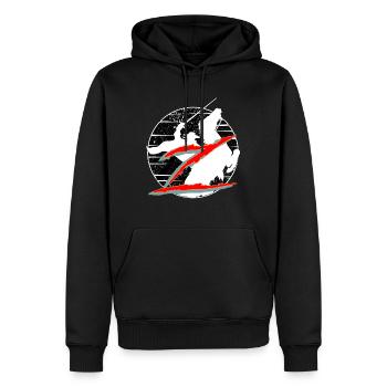 Horsman - Männer Premium Bio Hoodie - Schwarz - Vorne - Nico (187cm)