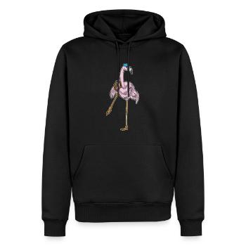 Flamingo Baseball Gant de baseball - Sweat à capuche Premium bio Homme - noir - Devant - Nico (187cm)