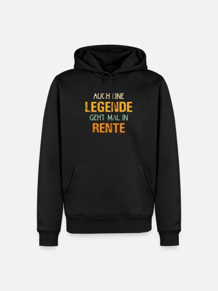 Even a legend retires retro - Men’s Premium Organic Hoodie - black