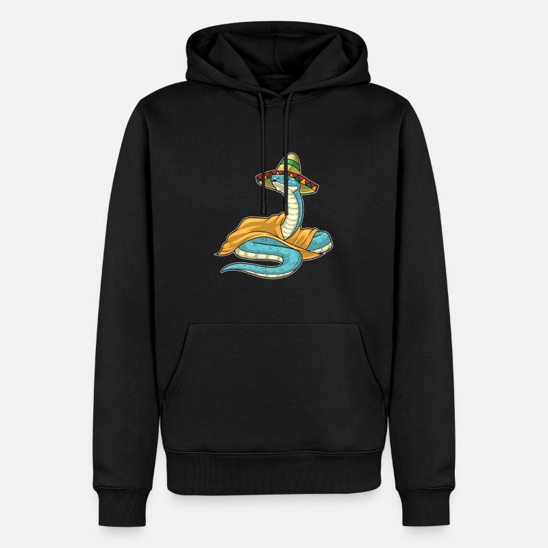 Serpent Chapeau Mexicain - Sweat à capuche Premium bio Homme - noir