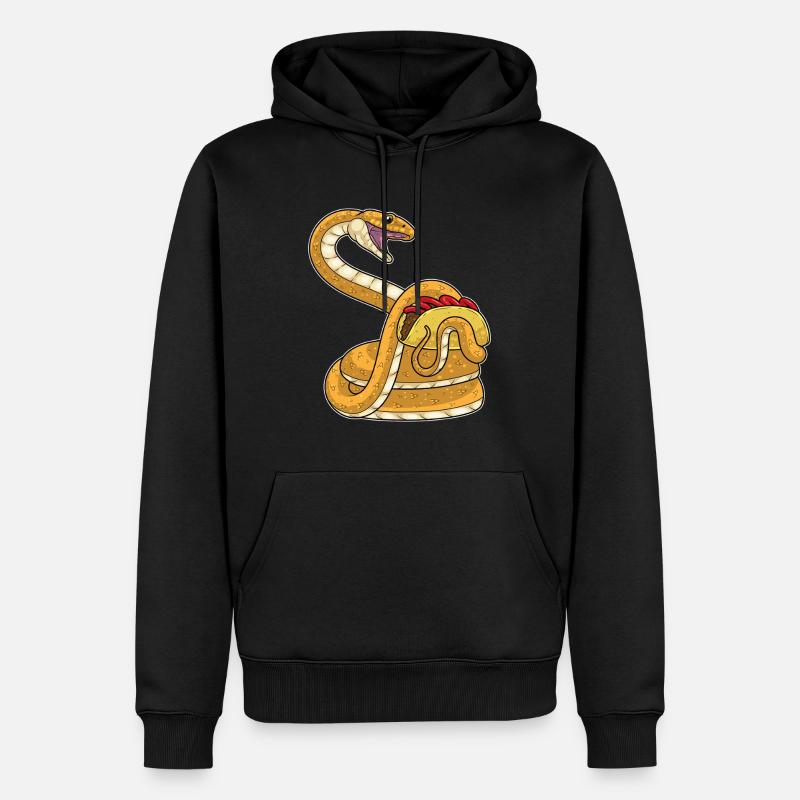 Taco au serpent - Sweat à capuche Premium bio Homme - noir