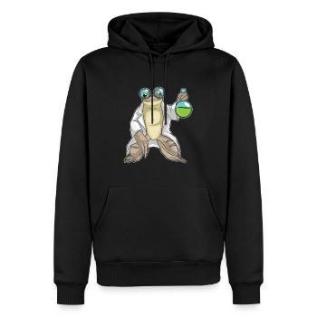Frosch Wissenschaftler Reagenzglas Labor - Männer Premium Bio Hoodie - Schwarz - Vorne - Nico (187cm)
