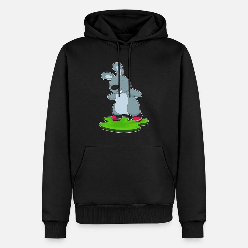 Hase Inline skating Inline skates - Männer Premium Bio Hoodie - Schwarz