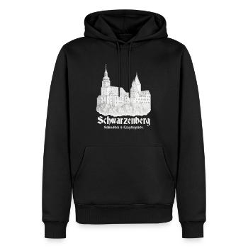 Schwarzenberg Schlossblick - Männer Premium Bio Hoodie - Schwarz - Vorne - Nico (187cm)