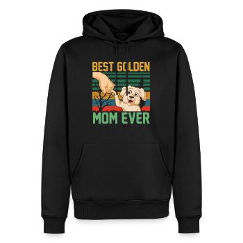 Golden Retriever Mutter Zitat - Männer Premium Bio Hoodie - Schwarz - Vorne - Nico (187cm)