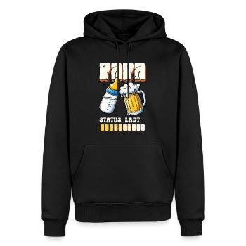 Expectant father DAD STATUS LOADING Funny - Men’s Premium Organic Hoodie - black - Front - Nico (187cm)