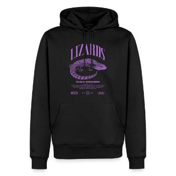 Blue Tongue Skink Reptile Keeper Streetwear - Männer Premium Bio Hoodie - Schwarz - Vorne - Nico (187cm)