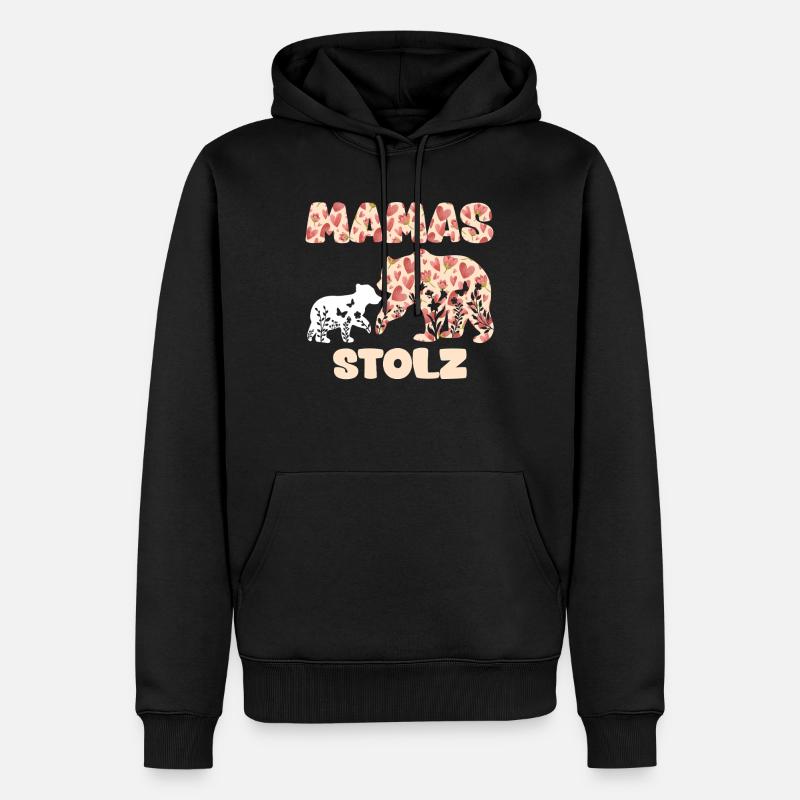 Werdende Mutter MAMAS STOLZ Lustiges - Männer Premium Bio Hoodie - Schwarz