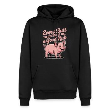 BBQ Griller Griller Dicton drôle - Sweat à capuche Premium bio Homme - noir - Devant - Nico (187cm)