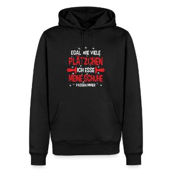 Weihnachtsgeschenk Plätzchen Wichteln Lustig - Männer Premium Bio Hoodie - Schwarz - Vorne - Nico (187cm)