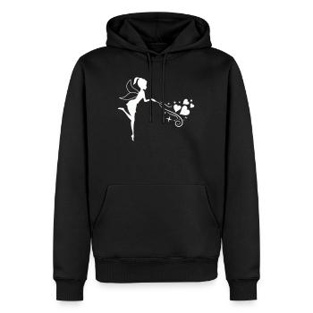 Fée de conte de fées avec magie du cœur - Sweat à capuche Premium bio Homme - noir - Devant - Nico (187cm)