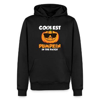 La citrouille la plus cool du lot Halloween - Sweat à capuche Premium bio Homme - noir - Devant - Nico (187cm)