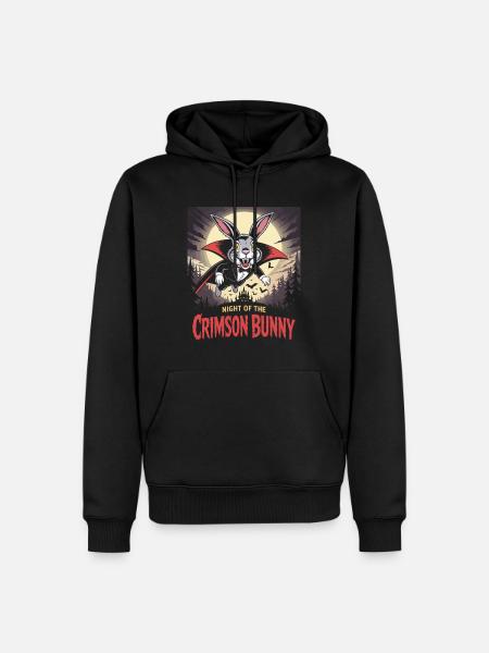 Night of the Crimson Bunny - Bunny Design - Men’s Premium Organic Hoodie - black