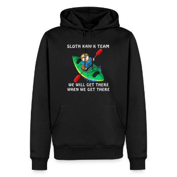Équipe de kayak paresseux - Sweat à capuche Premium bio Homme - noir - Devant - Nico (187cm)