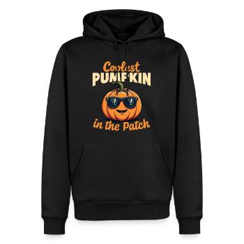 La citrouille la plus cool du champ - Sweat à capuche Premium bio Homme - noir - Devant - Nico (187cm)