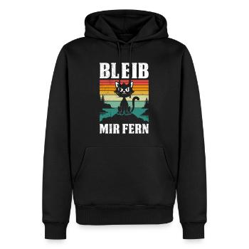 Mallorca BLEIB MIR FERN Anti Flirt Lustiges - Männer Premium Bio Hoodie - Schwarz - Vorne - Nico (187cm)