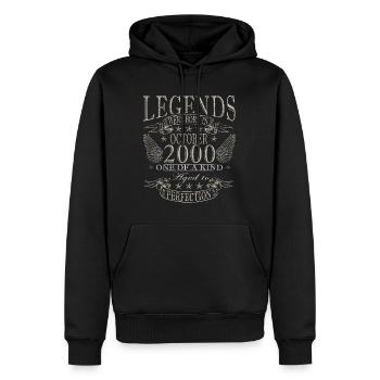 Born October 2000 | Birthday October 2000 - Men’s Premium Organic Hoodie - black - Front - Nico (187cm)